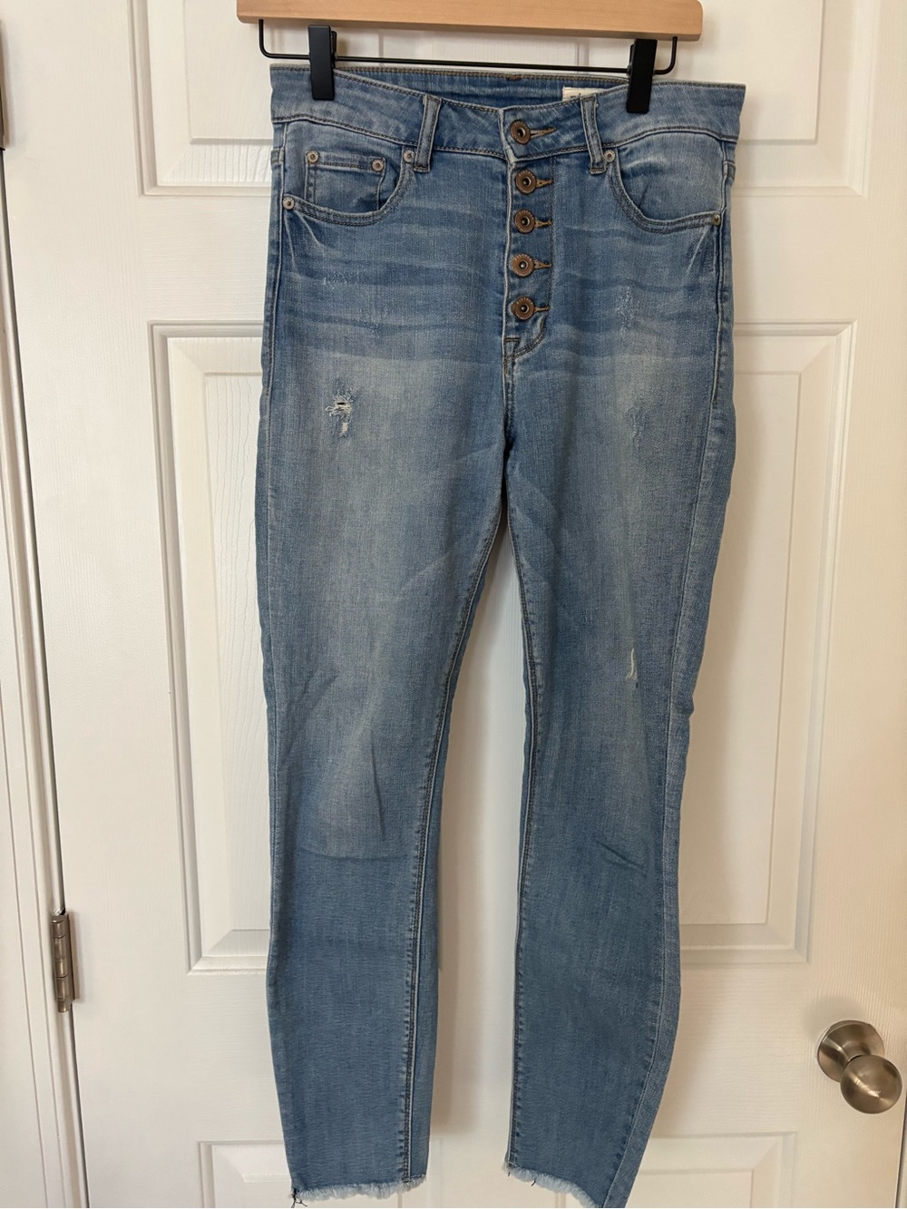 pistola Light Blue High-Rise Button-Fly Jeans